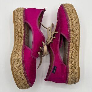 Giamo Platform Lace Up Espadrilles Handcrafted Size US 8